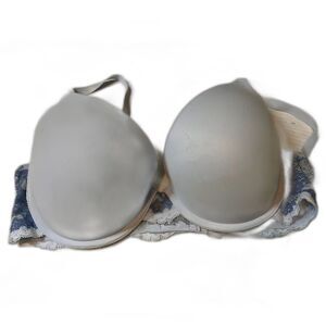 Maidenform Light Blue Lace Back Full Coverage Underwire Bra 38D Lingerie